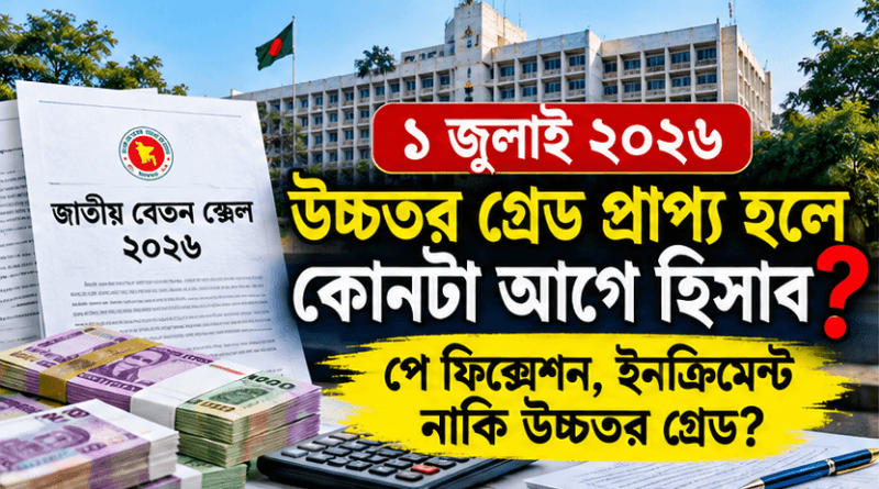 ১ জুলাই উচ্চতর গ্রেড প্রাপ্য হলে আগে কোন হিসাব?