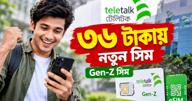 ৩৬ টাকায় টেলিটকের নতুন সিম