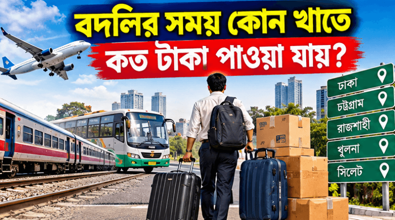 সরকারি কর্মচারীদের বদলিজনিত ভাতা ২০২৬