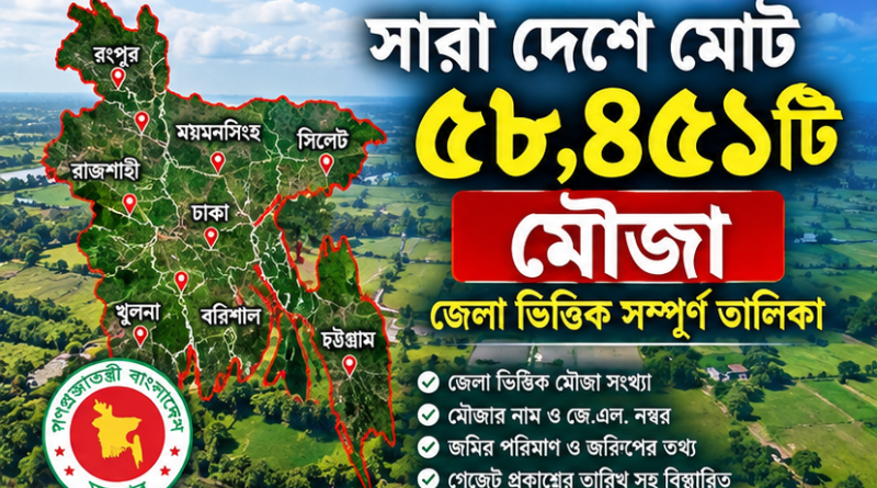 জেলা ভিত্তিক মৌজা তালিকা