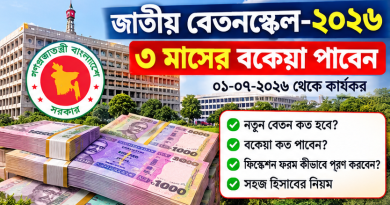 বেসরকারি বেতন নির্ধারণ ফরম ২০২৬