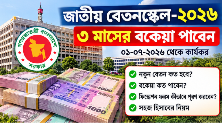 বেসরকারি বেতন নির্ধারণ ফরম ২০২৬