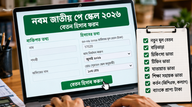 স্যালারি বেশি ঢুকবে কত: নতুন বেতনে কত টাকা পাবেন?