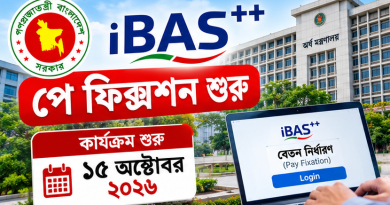 iBAS++ পে ফিক্সেশন: ১৫ অক্টোবর থেকে সিলেট, ময়মনসিংহ ও রংপুর বিভাগের কার্যক্রম শুরুর তথ্য প্রকাশ
