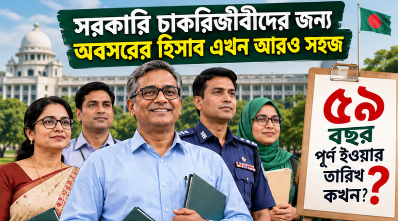 বয়স ও অবসরের হিসাব এখন আরও সহজ