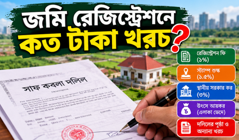 জমি রেজিস্ট্রেশনের আগে জেনে নিন মোট খরচ