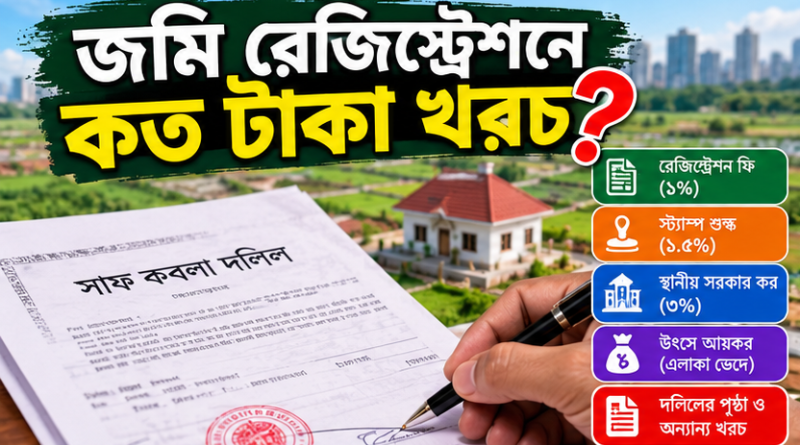 জমি রেজিস্ট্রেশনের আগে জেনে নিন মোট খরচ