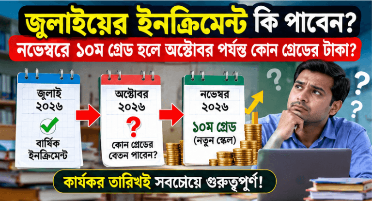 এমপিও শিক্ষকদের নতুন পে-স্কেলে পুরোনো ইনক্রিমেন্ট কি যোগ হবে?