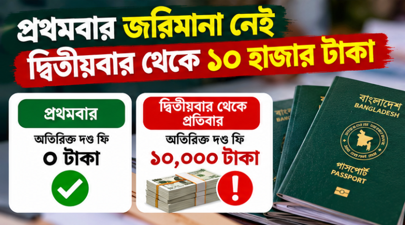 পাসপোর্ট পুনঃইস্যুতে বড় পরিবর্তন