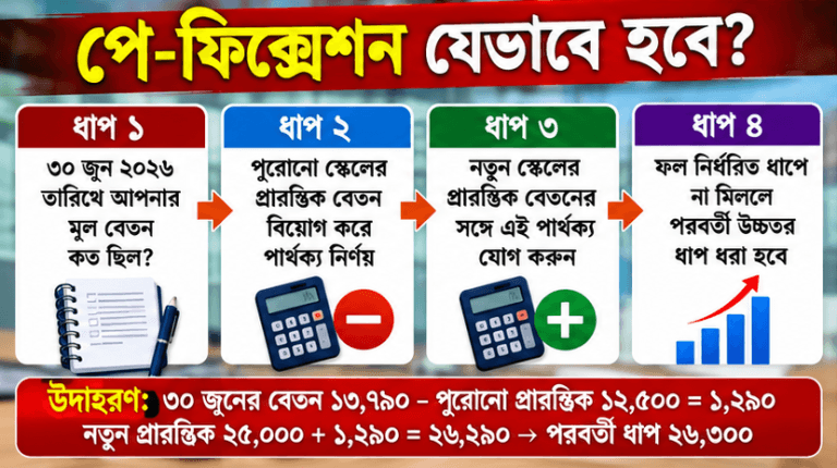 ১১–২০ গ্রেডের পে-ফিক্সেশন