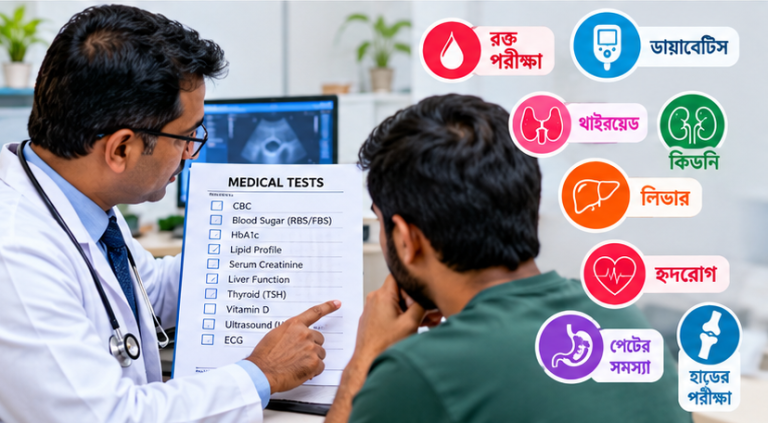 ঢাকায় চিকিৎসা পরীক্ষার খরচ কত?