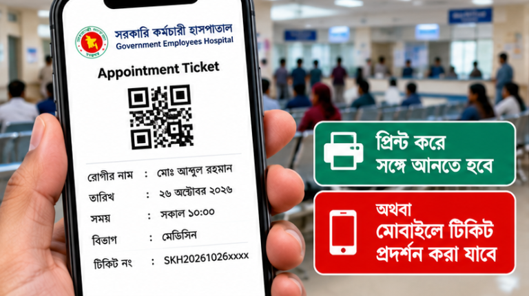 সরকারি কর্মচারী হাসপাতালে অ্যাপয়েন্টমেন্টে নতুন নিয়ম