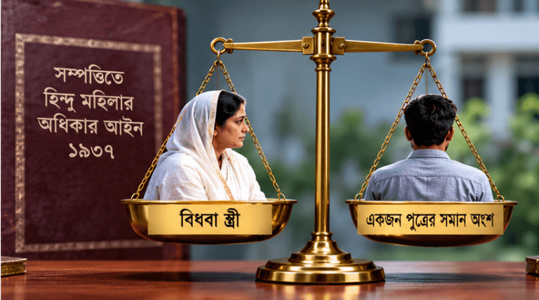 জীবিত এক পুত্রের সমান অংশ, তবে পূর্ণ মালিকানা নয়