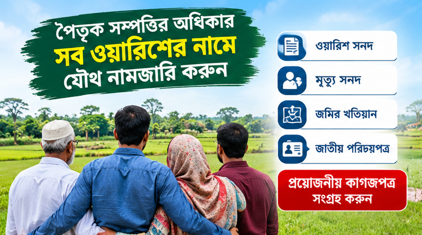 পৈতৃক জমির নামজারিতে বড় স্বস্তি