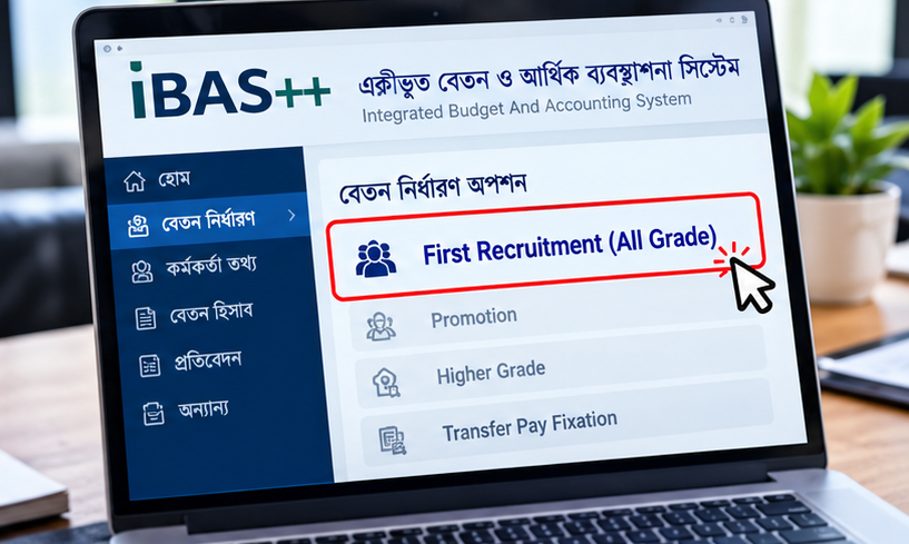 নতুন সরকারি চাকরিজীবীদের বেতন নির্ধারণে আইবাস++-এর বিশেষ অপশন